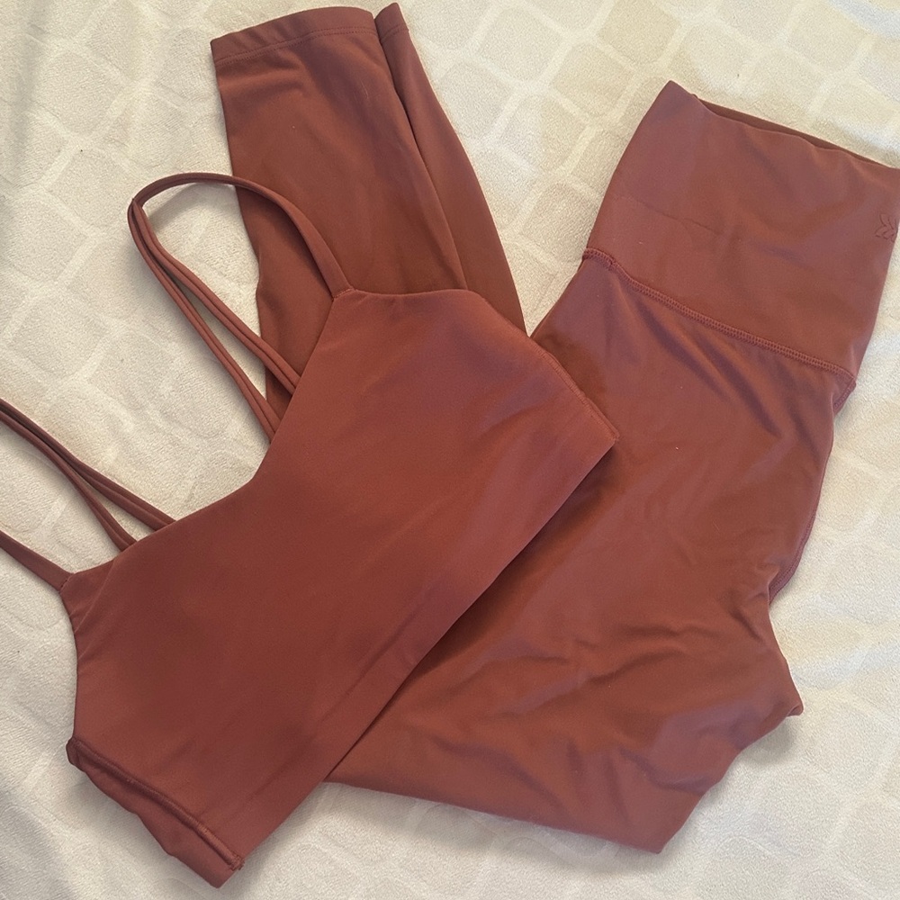 All In Motion faded burgundy set